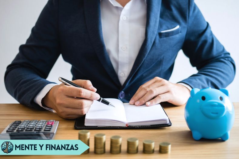 Persona administrando su dinero con una estrategia de ahorro efectiva